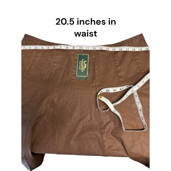 Lauren Jeans Co. Women's Brown Skirt Size 16 Cotton & Elastane 20.5" Waist - Picture 6 of 7